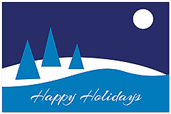 Wishing you a wonderful holiday season. Three Trees Postcard D5208P-BB